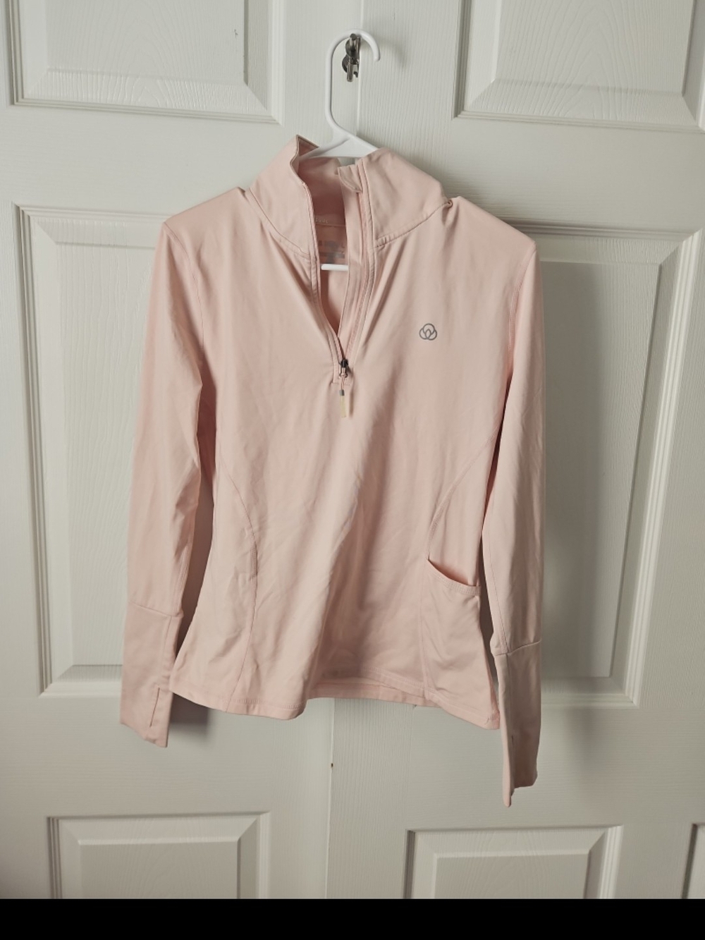Light Pink Quarter-Zip Active Pullover